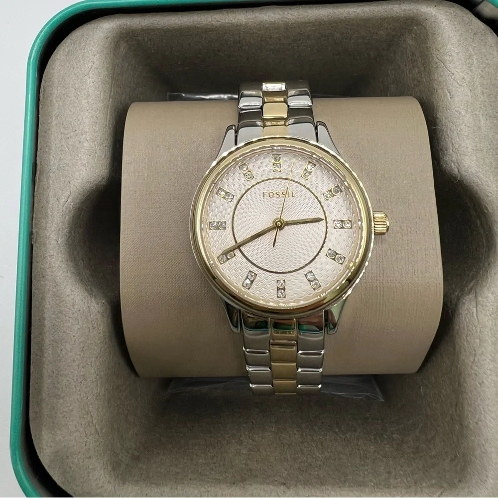 Women's Modern Sophisticate Three Hand Two Tone Stainless Steel Watch 30mm